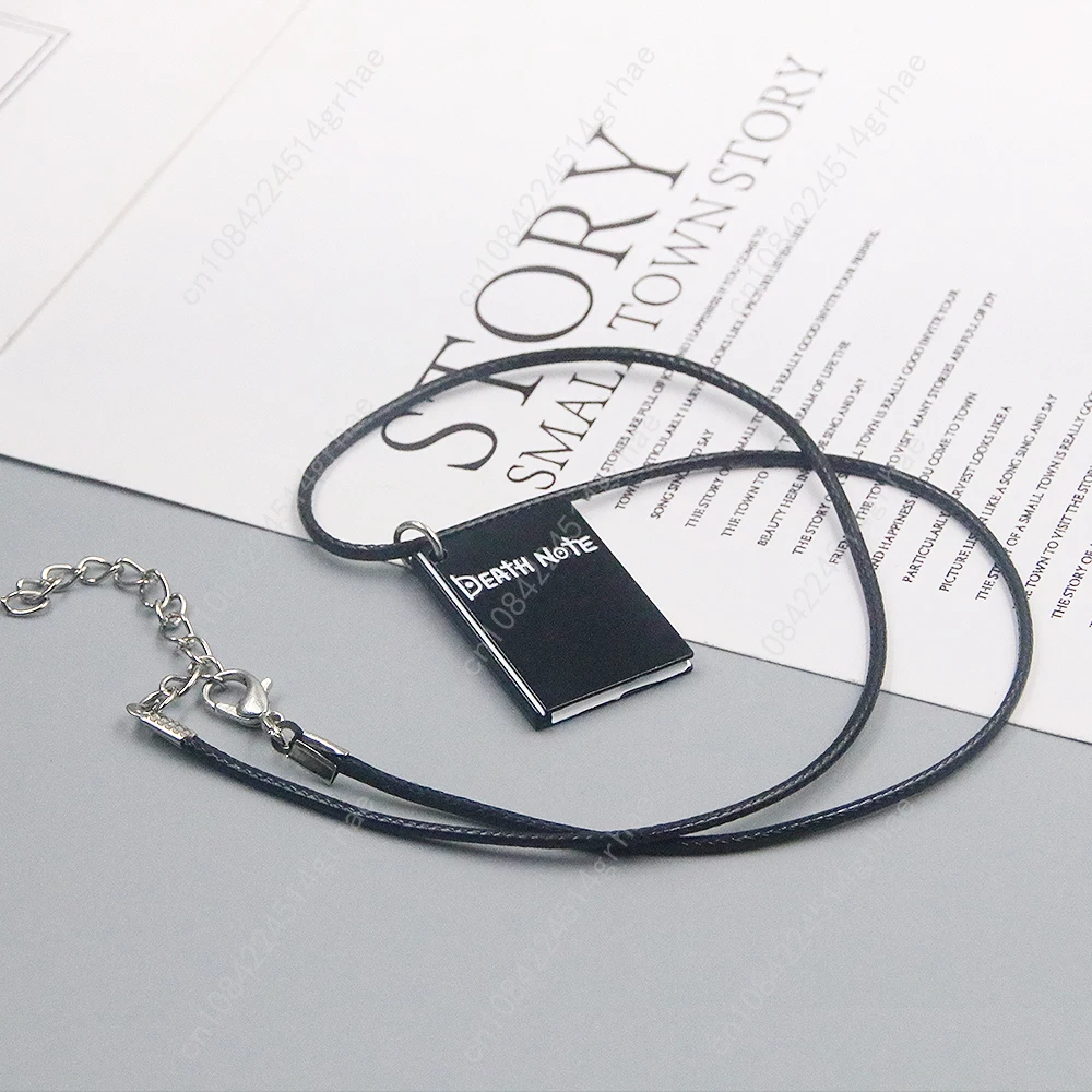 أنيمي مذكرة الموت قلادة سوداء ملاحظة كتاب قلادة حبل سلسلة مجوهرات قلادة لمحبي تأثيري الدعامة هدية الملحقات #5