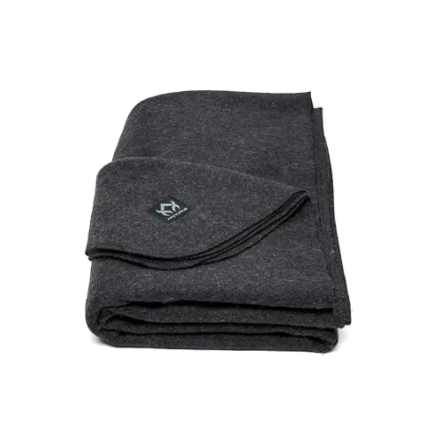 

Military Wool Blanket - Warm, Thick, Washable - Great for Outdoors, Camping, Stadium Blanket, Picnics, Travel - Car and Bushcra