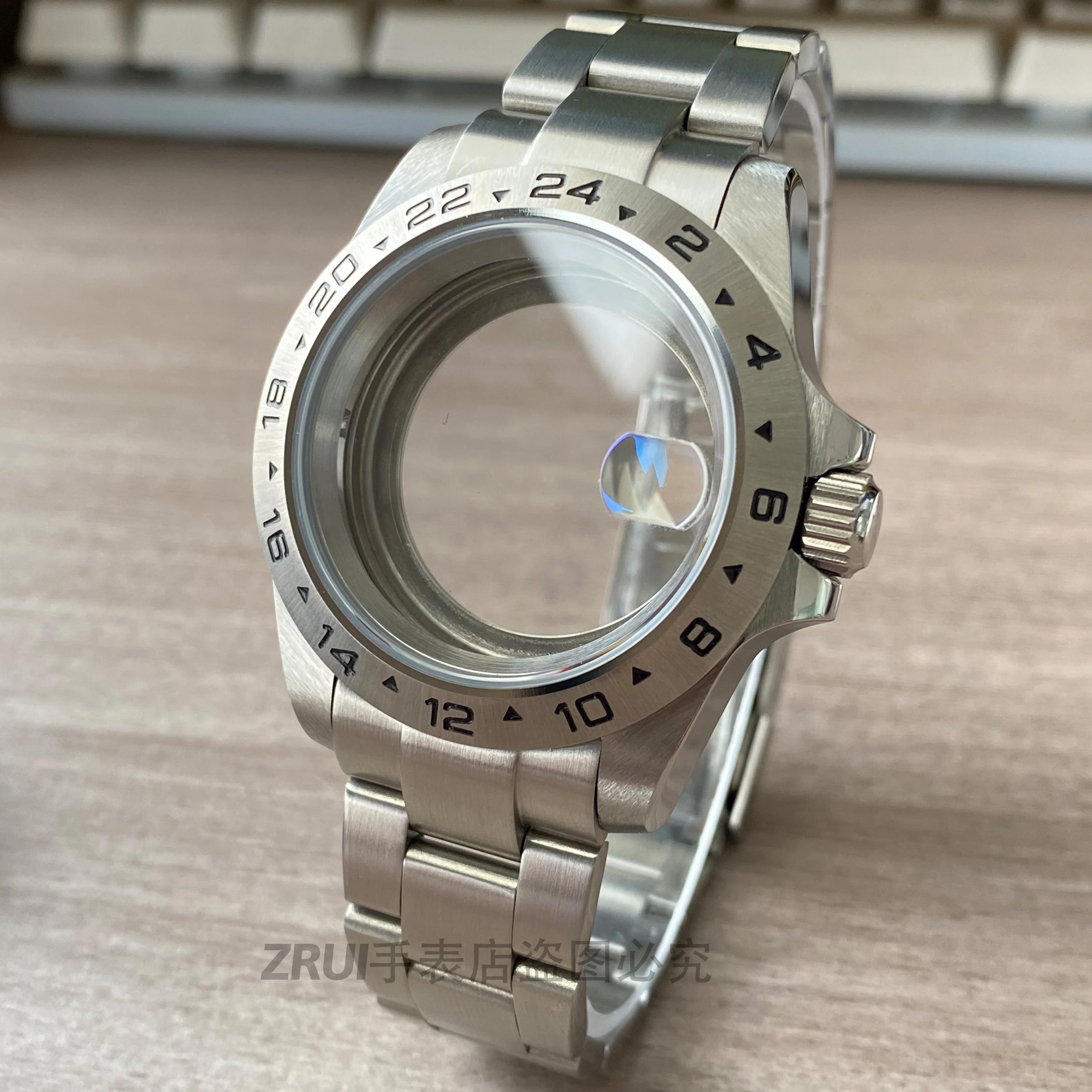 39,5 мм EXP, 24-часовой фиксированный безель, сапфировое стекло, нержавеющая сталь, подходит для NH34 NH35 NH36, подходит для циферблата 28,5 ~ 29,3 мм, аксессуары, корпус часов