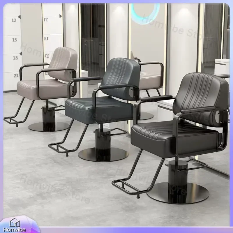 for Barber Shop Lift Chair Heavy Duty Hydraulic Salon Seat Strong Durable Load Bearing Hair Cutting Chair for Professional