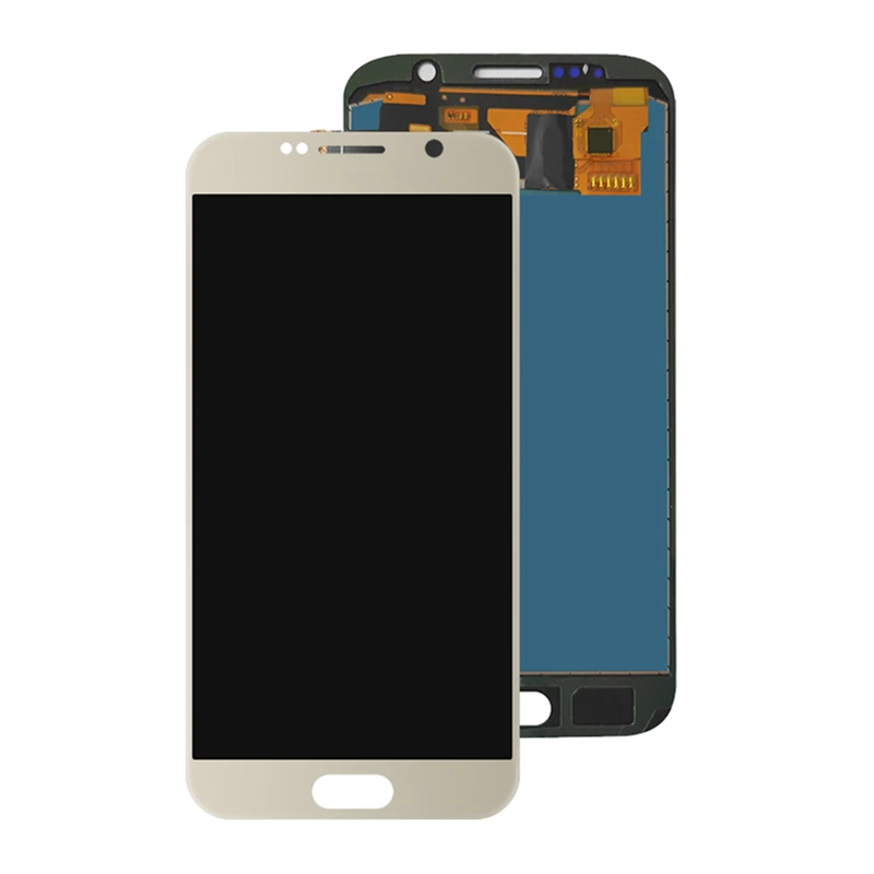 لسامسونج غالاكسي S6 شاشة LCD تعمل باللمس محول الأرقام الجمعية G920 G920F لا استبدال الظلال