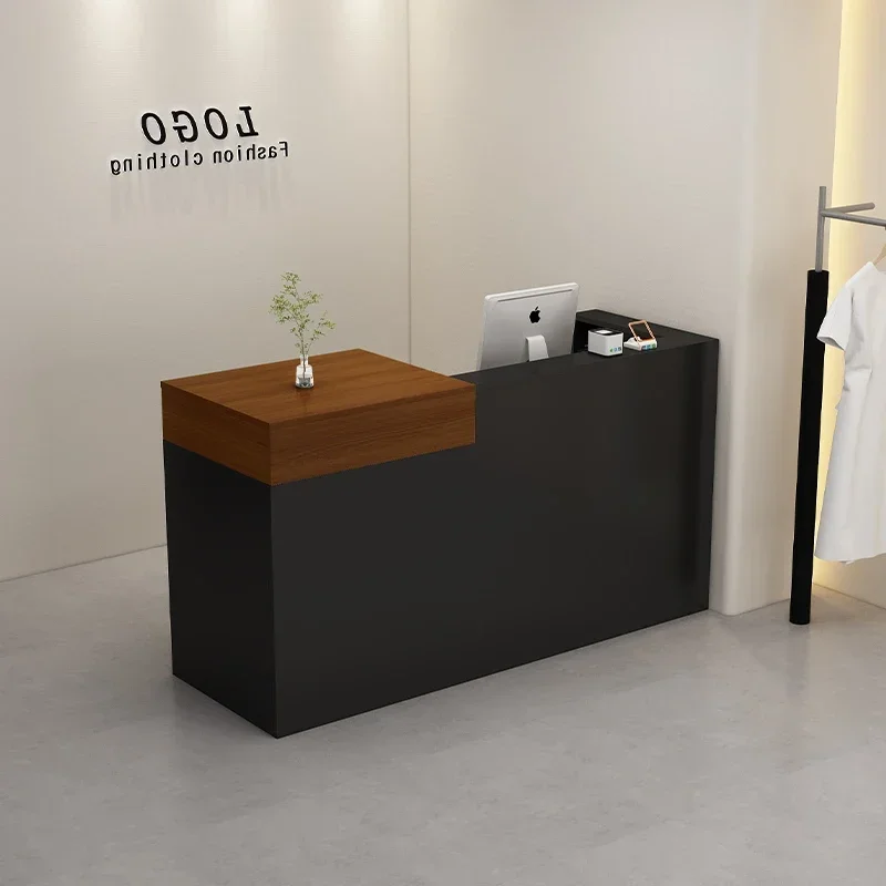 

Vintage Nordic Reception Desk Modern Luxury Reception Desk Display Trendy Aesthetic Office Bancone Commercial Furniture