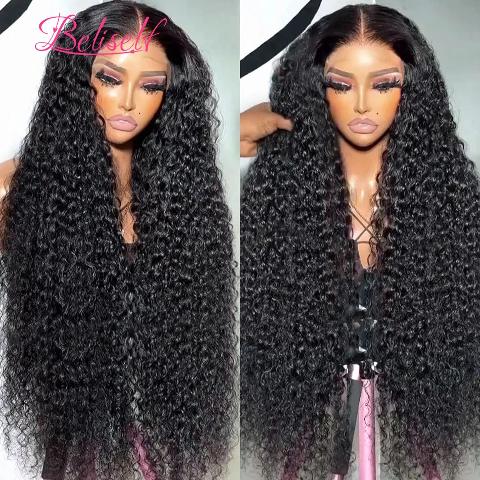 13x6 HD Lace Frontal Wig Deep Wave Brazilian Hair 13x4 Full Frontal Human Hair Wig 5x5 HD Lace Closure Wig Beliself