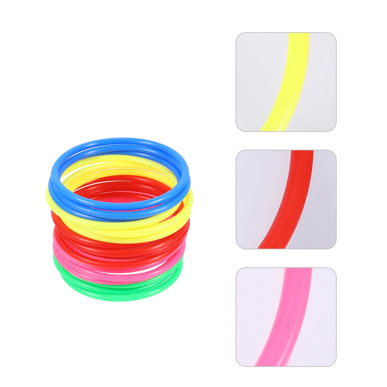 24 Pcs Ring Toy Useful Game Props Plastic Throwing Rings Parent-child Round Colorful Toss Creative Toys