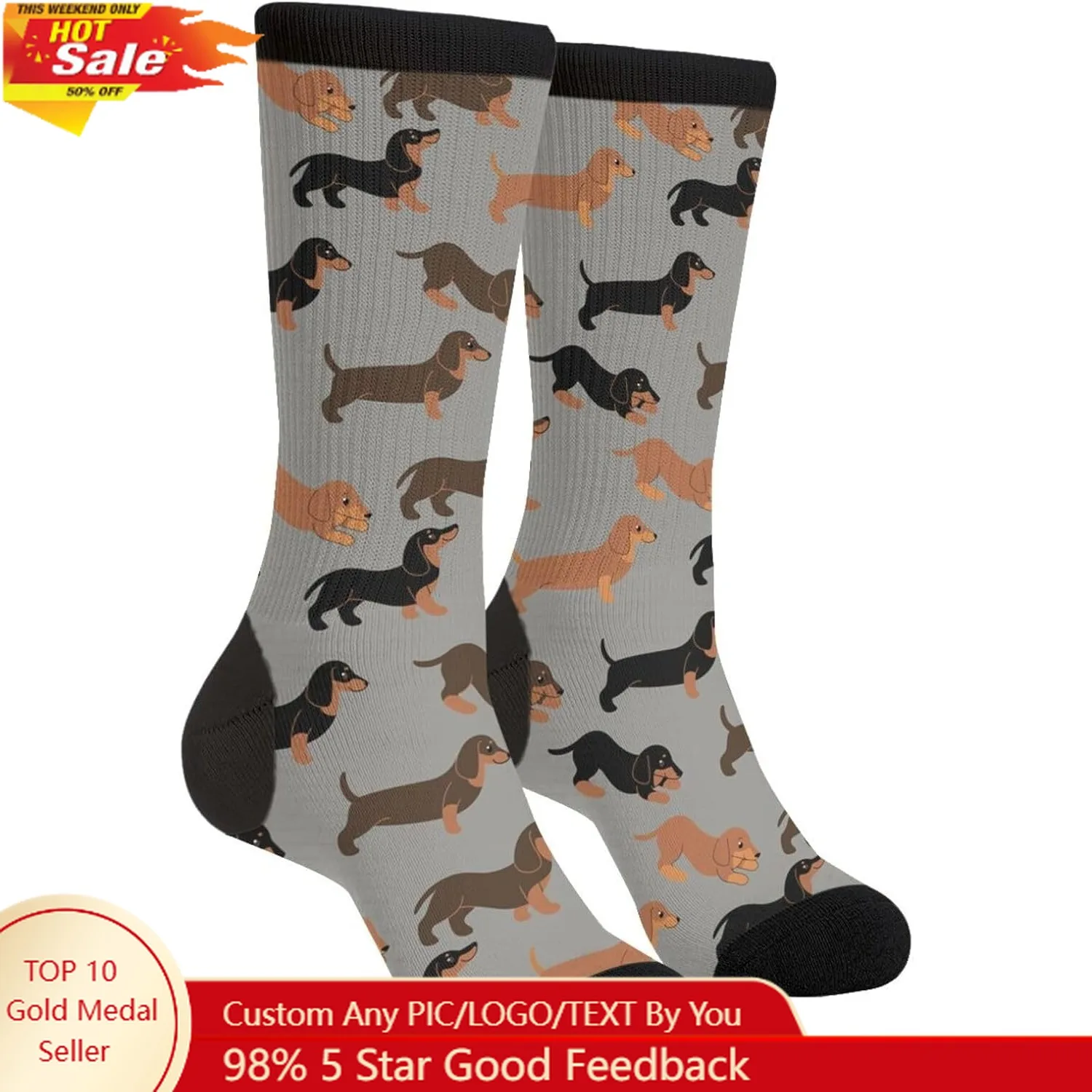 

Yoga French Bulldog Unisex Funny Novelty Socks, Funky Crazy Cool Crew Dress Socks