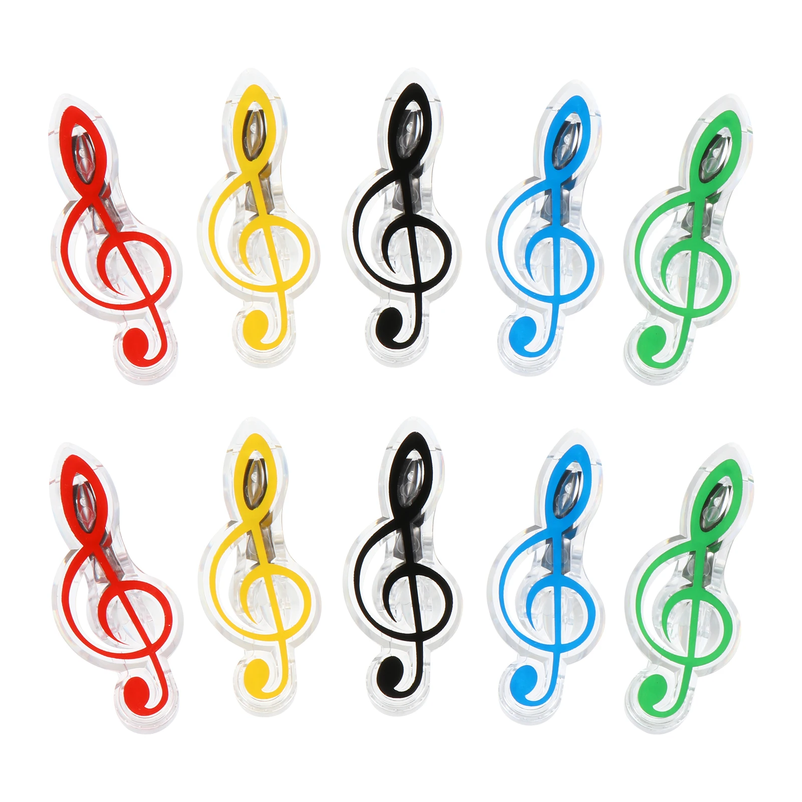 

10pcs Note Clip Piano Score Holder Decorative Stationery Book Page Folder Plastic Music Note Clip Guitar Accessories
