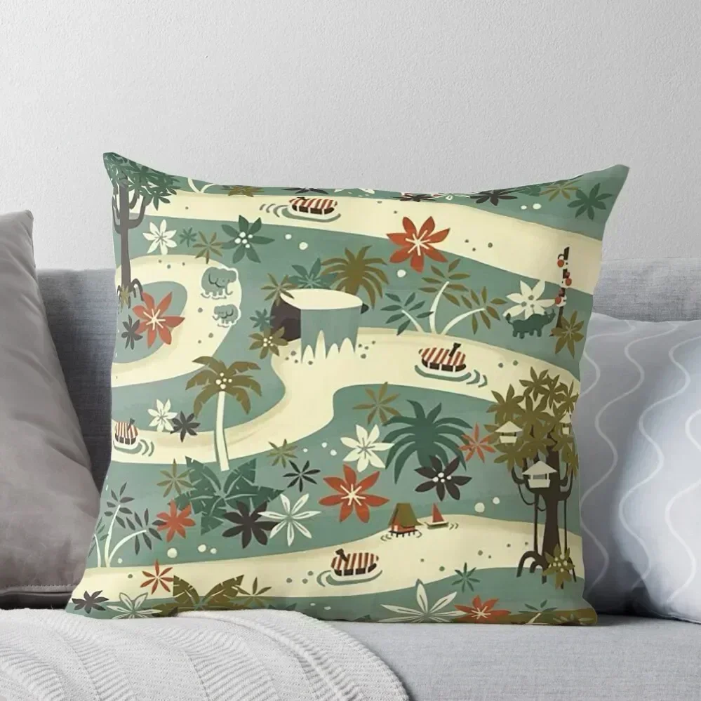 

Jungle Cruise Throw Pillow Cushions Cover Plaid Sofa pillow