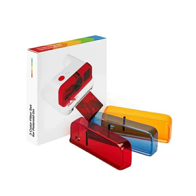 Suitable for Polaroid Go filter set, Polaroid camera accessories, 3 color filters, red, orange, blue three colors