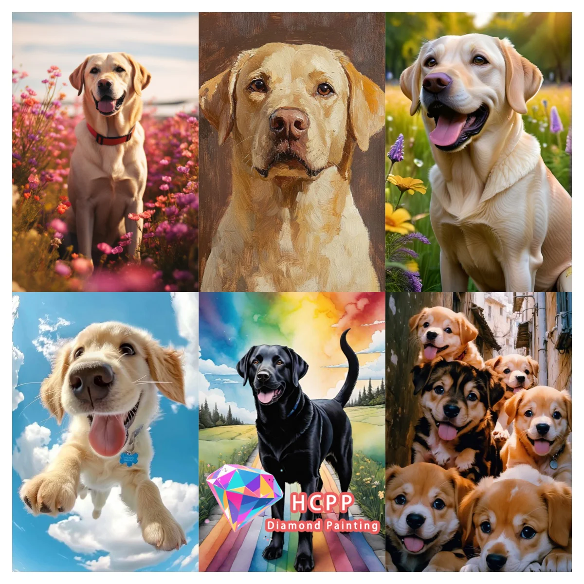 Süßes Labrador Tier Diamant Malerei Kit 5D DIY Hund Diamant Stickerei Kreuz Stickerei handgemachte Kunst Geschenk Home Dekoration