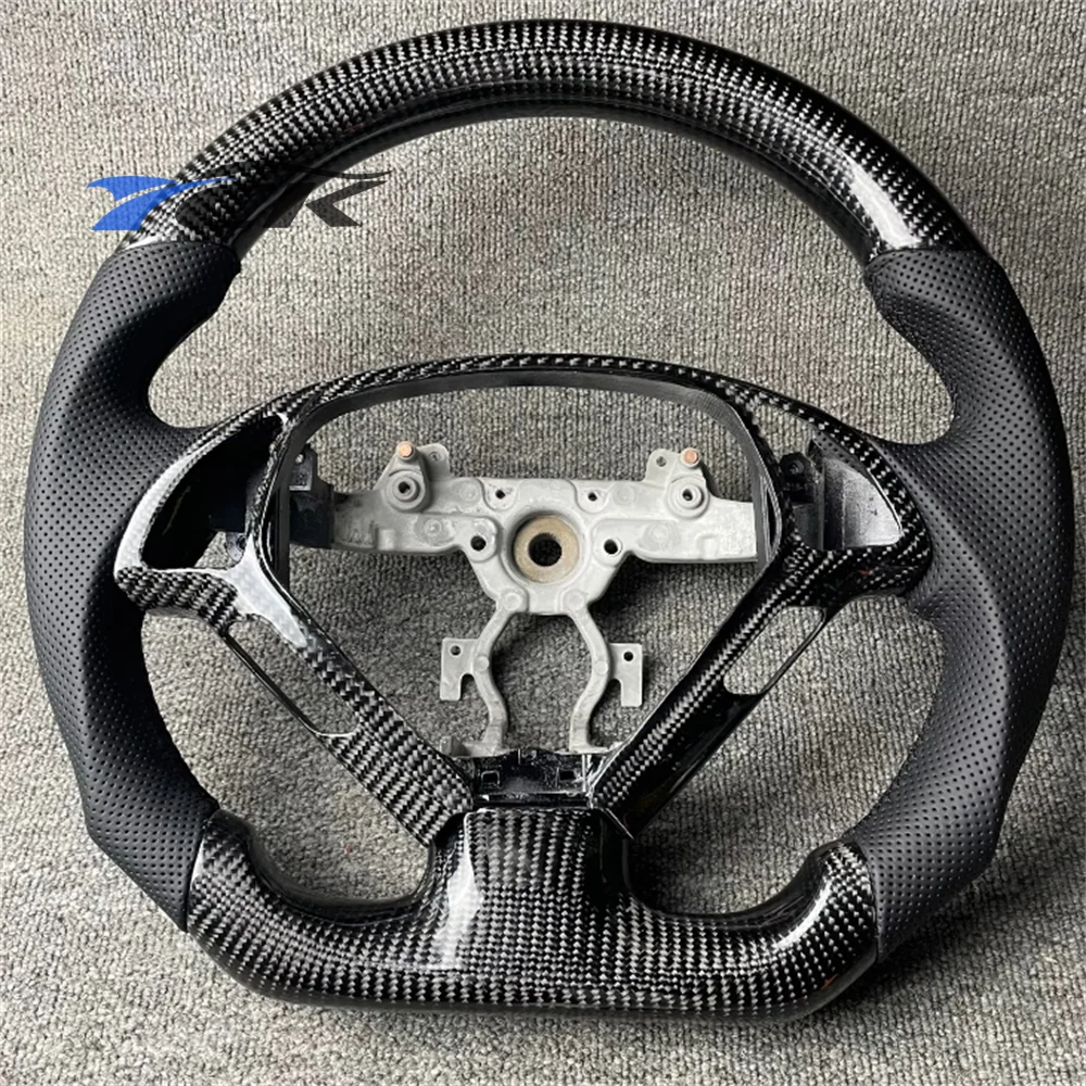 

Customized Steering Wheel for 2008 2009 2010 2011 2012 2013 Infiniti G25 G37 Black Carbon Fiber Leather car accessories
