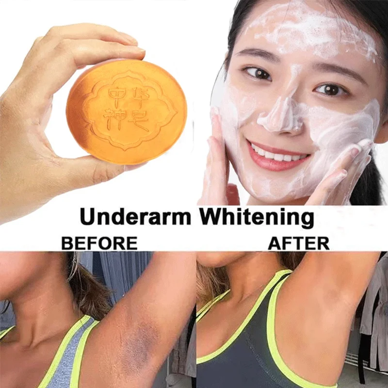 Herbal Body Whitening Soap Mite Removal Keratosis Pilaris Moisturizing Bath Soap Deep Cleaning Body Facial Soap BodyCare Product