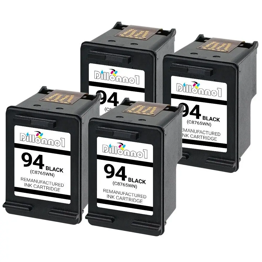 4-pacote para hp #94 c8765wn tinta preta para photosmart b8300 b8330 b8338 b8350 b8353