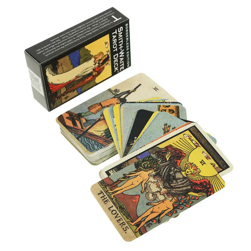 Borderless Edition Smith-Waite Tarot Deck English Deck Board Games 78 Pcs Cards