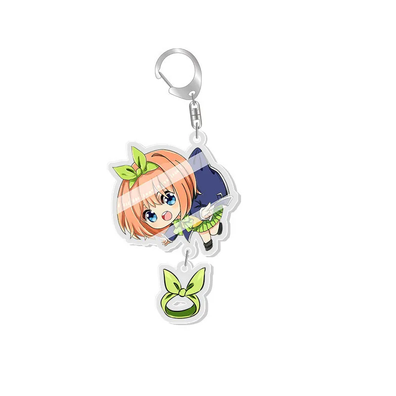 The Quintessential Quintuplets Nakano Miku Keychains Nino Pendants Ichika Keyring Yotsuba Itsuki Bag Decorations Accessories