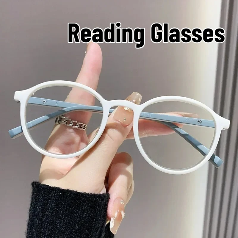 

Unisex New Ultra-light Round Frame Reading Glasses Men and Women New Fashion Anti-blue Light Anti-fatigue Farsighted Glasses