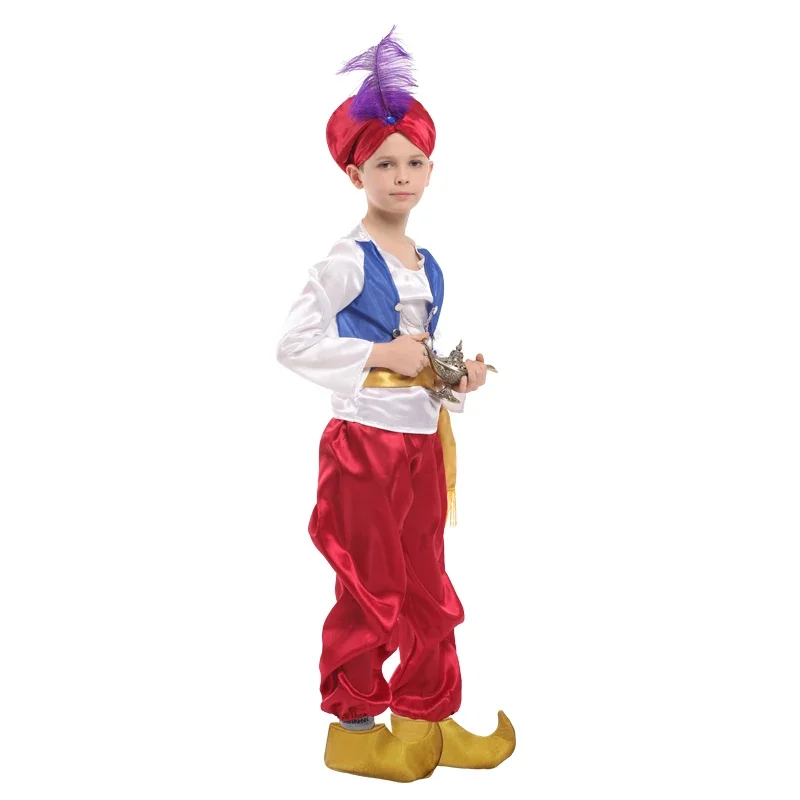 Kids Children Halloween Party Aladdin Prince Cosplay Costumes Arab Clothing Child Boy Carnival Party Prince Cosplay Costumes