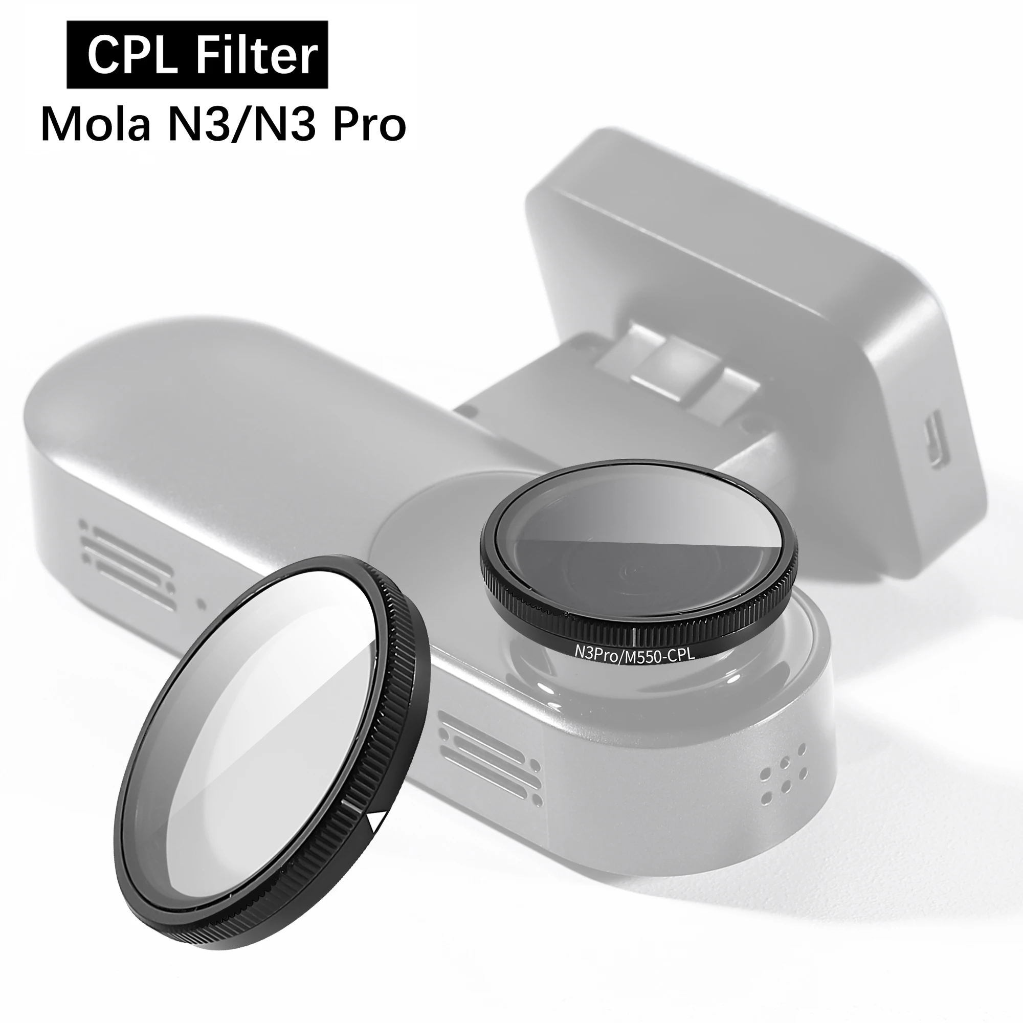 for DDPAI Dash Cam Mola N3 / N3 Pro HD Lens Dust Protection Anti Glare CPL Filter for DDPAI N3 Pro Static Sticker