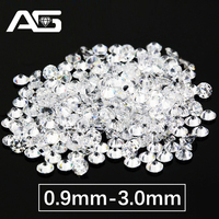 One Carat Per Pack White D Color Moissanite Loose Stones From 0.9mm to 3.0mm Positive Pass Diamond Tester