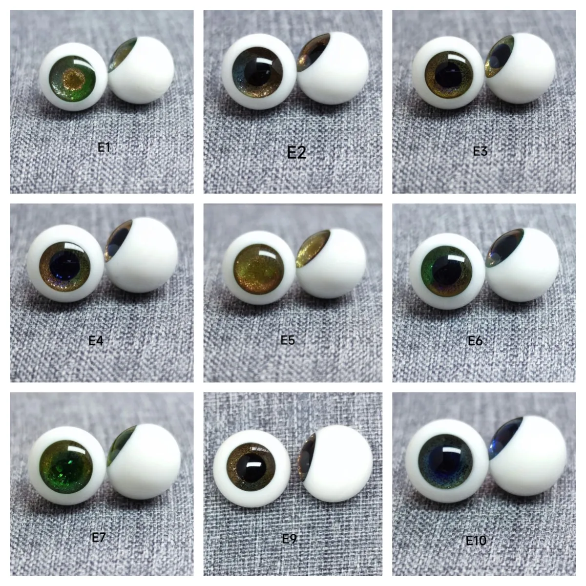 New 8mm 10mm Doll's Eyes for 1/8 Bjd Doll Ob11 Glass Eyeball Spherical Movable Colored Diy Girl Toys Dress Up Doll Accessories