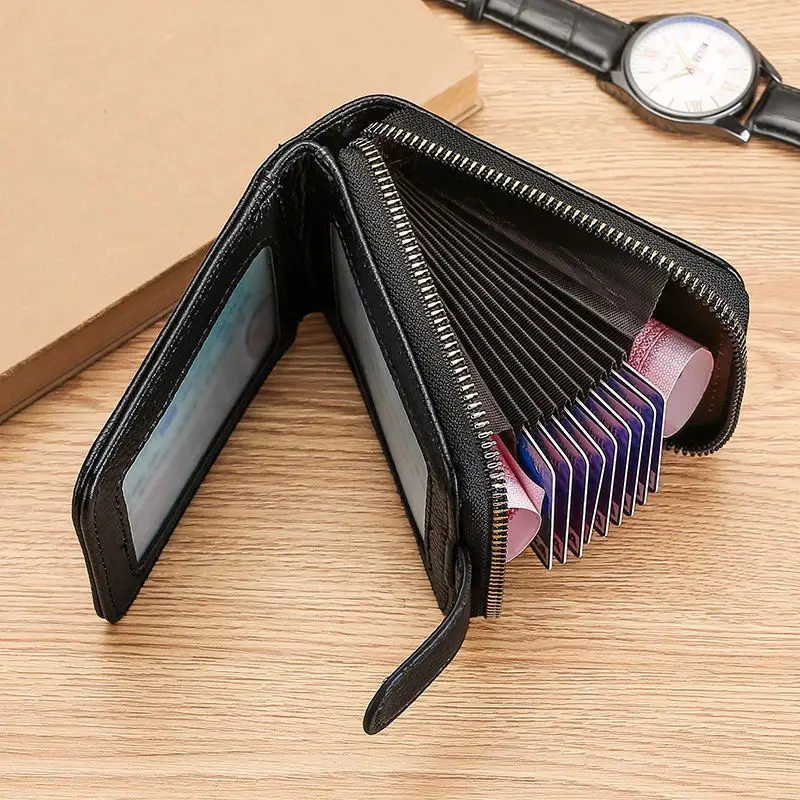 حقيبة بطاقات جديدة مضادة للمغناطيسة، حقيبة بطاقات رخصة القيادة، سحاب، حافظة متعددة البطاقات، حقيبة تغيير متكاملة.