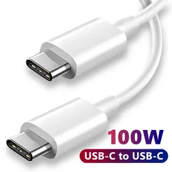 Type C to Type C 100W PD Cable For Huawei Mate 50 P60 Honor Samsung S24 S23 Xiaomi Redmi POCO Fast Charging USB-C to USB-C Cord