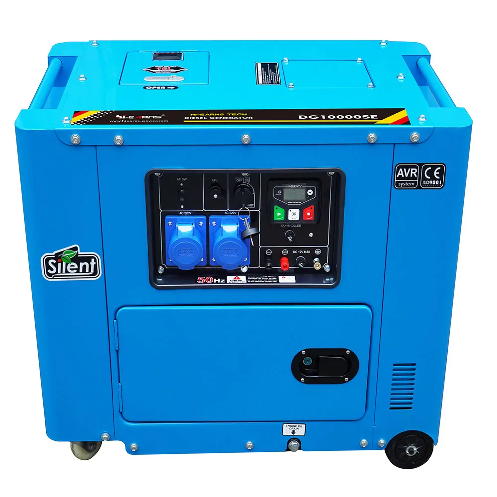 7.0KW 8.8KVA 220V Silent Air Cooled Diesel Generator with Digital Panel for Home