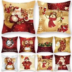 Christmas Pillowcase Decor Cushion Cover Merry Christmas Decors for Home 2024 Pillow Case Covers home and decor Noel Navidad