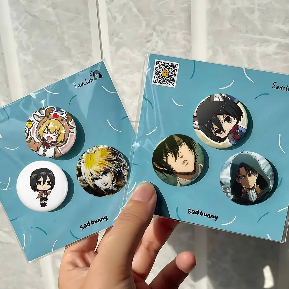 Anime-Attack On TitanS Badge Pins For Friend, Backpack, Clothing, Collectible Accessories, Jewelry Gift
