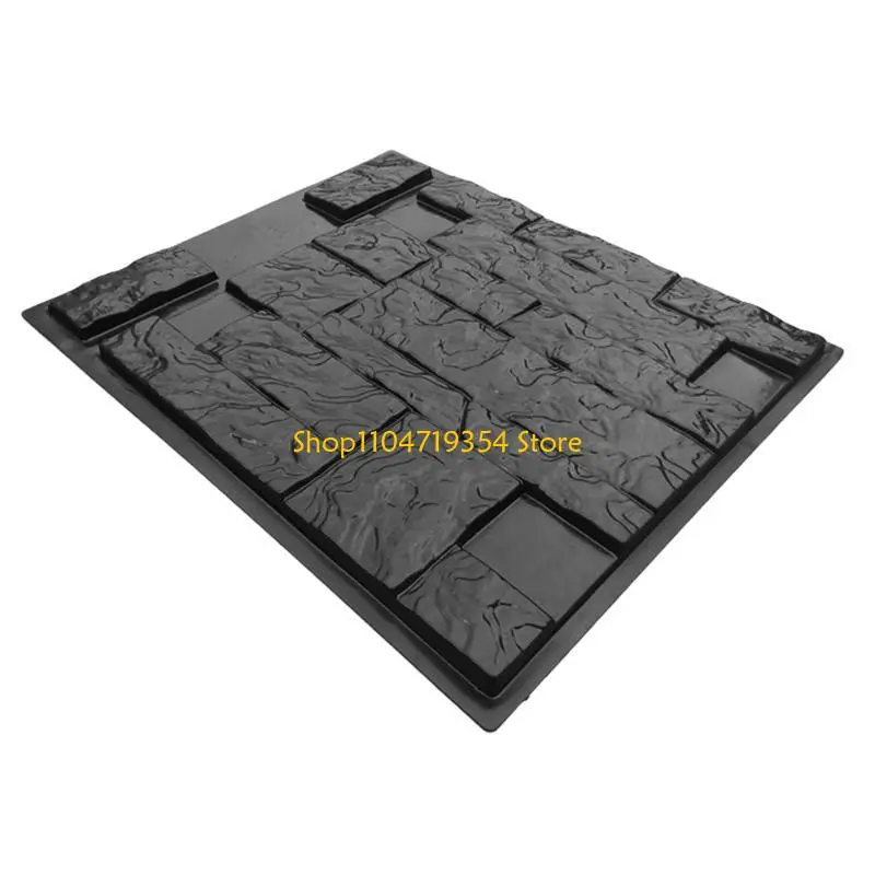 0XLD Retro Vertical Concrete Stamps Wall Concrete Plaster Garden House Wall Stone Tiles Stone Mold Cement Bricks Maker Mould
