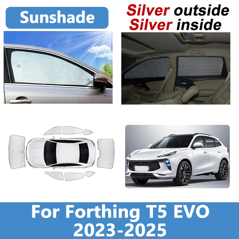 

Для Forthing T5 EVO 2025 DFSK Forthing 5 2024 2023, автомобильный солнцезащитный козырек, теплоизоляционный солнцезащитный козырек с УФ-блокировкой, автомобильные аксессуары