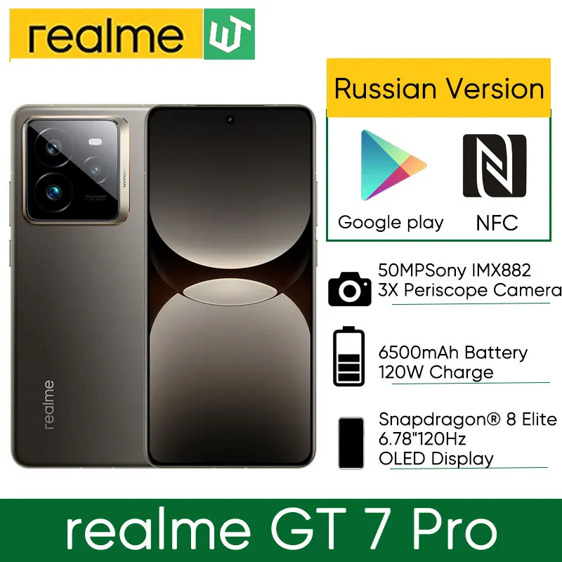 [World Premiere] realme GT 7 Pro Smartphone Snapdragon® 8 Elite Chipset Eco² Display 6500mAh 50MP Sony Ultra-clear Snap Camera