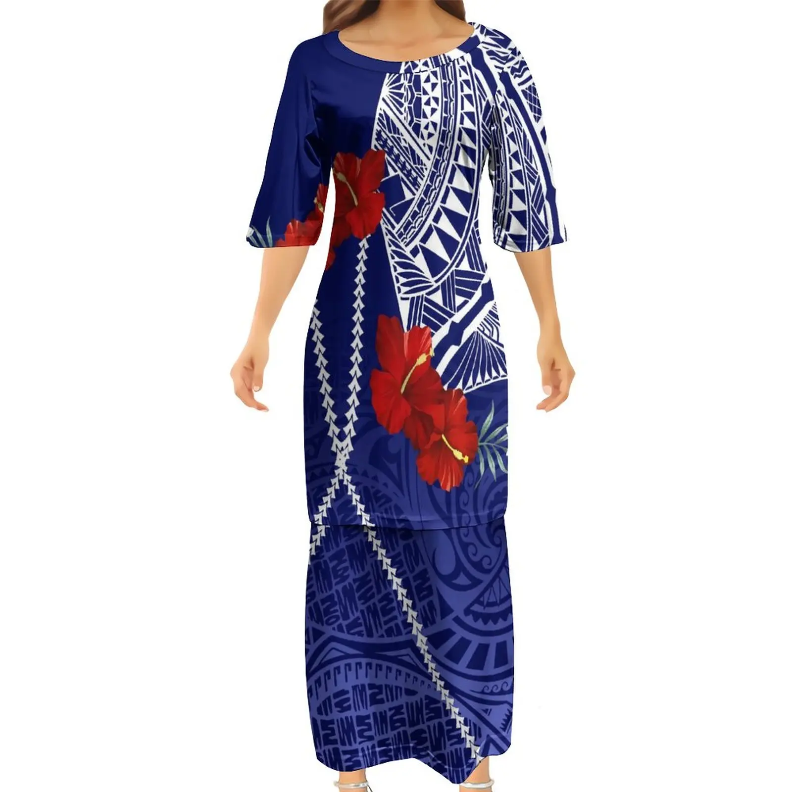 High Quality Drop Shipping Women Club Bodycon Dresses Samoan Puletasi Polynesian Traditional Tribal High Quality Drop Shipping Women Club Bodycon Dresses Samoan Puletasi Polynesian Traditional Tribal