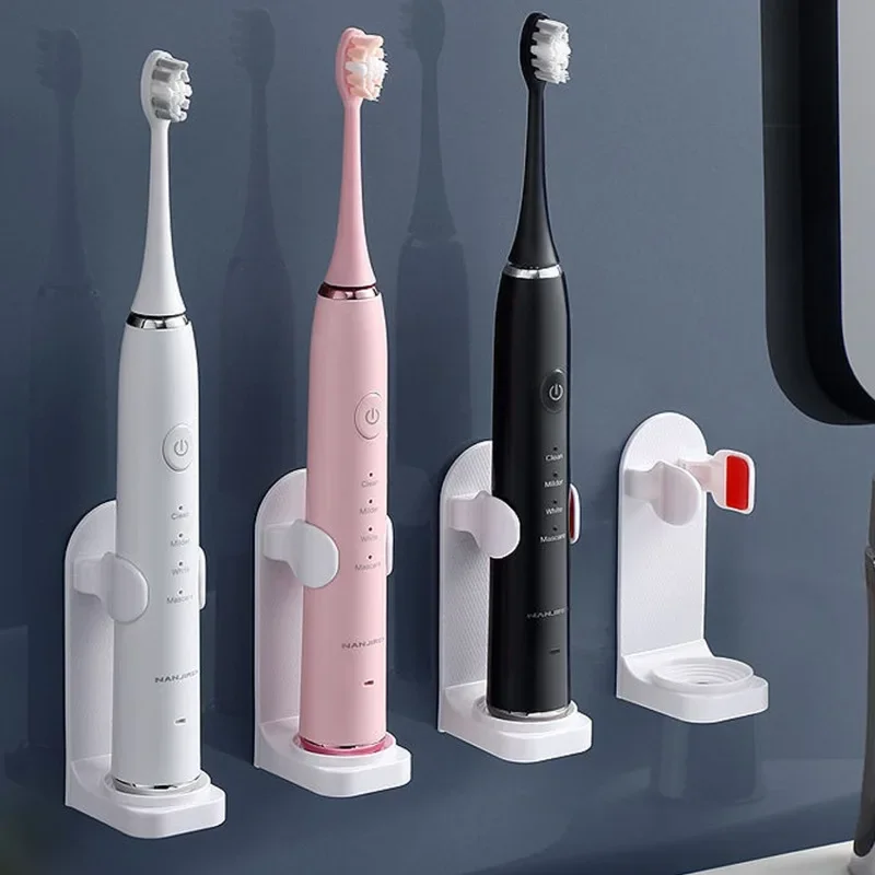 Electric Toothbrush Stand Rack Organizer Non Punching Wall-Mounted Holder Storage Rack Space Saving Bathroom Accessories Tool