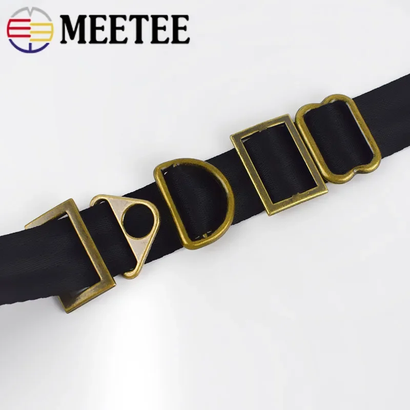 Meetee 5/10Pcs 25mm ottone metallo O D anello fibbie ad ardiglione per cinghie reggiseno borsa bagaglio scarpe Hardware pulsante fai da te accessori