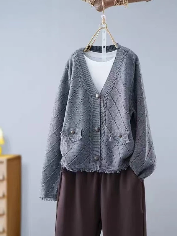 

Однотонный вязаный свитер ort Sle Long Sve Faionable, универсальный женский осенний новый поступление, брендовый дизайн Tagl