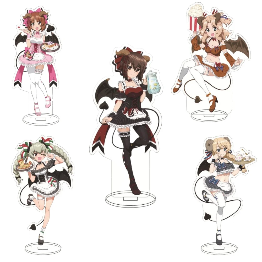 Anime Fans GIRLS and PANZER Demon maid costume Role play acrylic character station model board table decoration friend Gifts