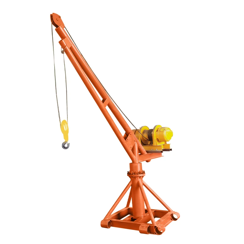 360 degree rotating 2 ton mini engine crane for small outdoor use Monkey crane