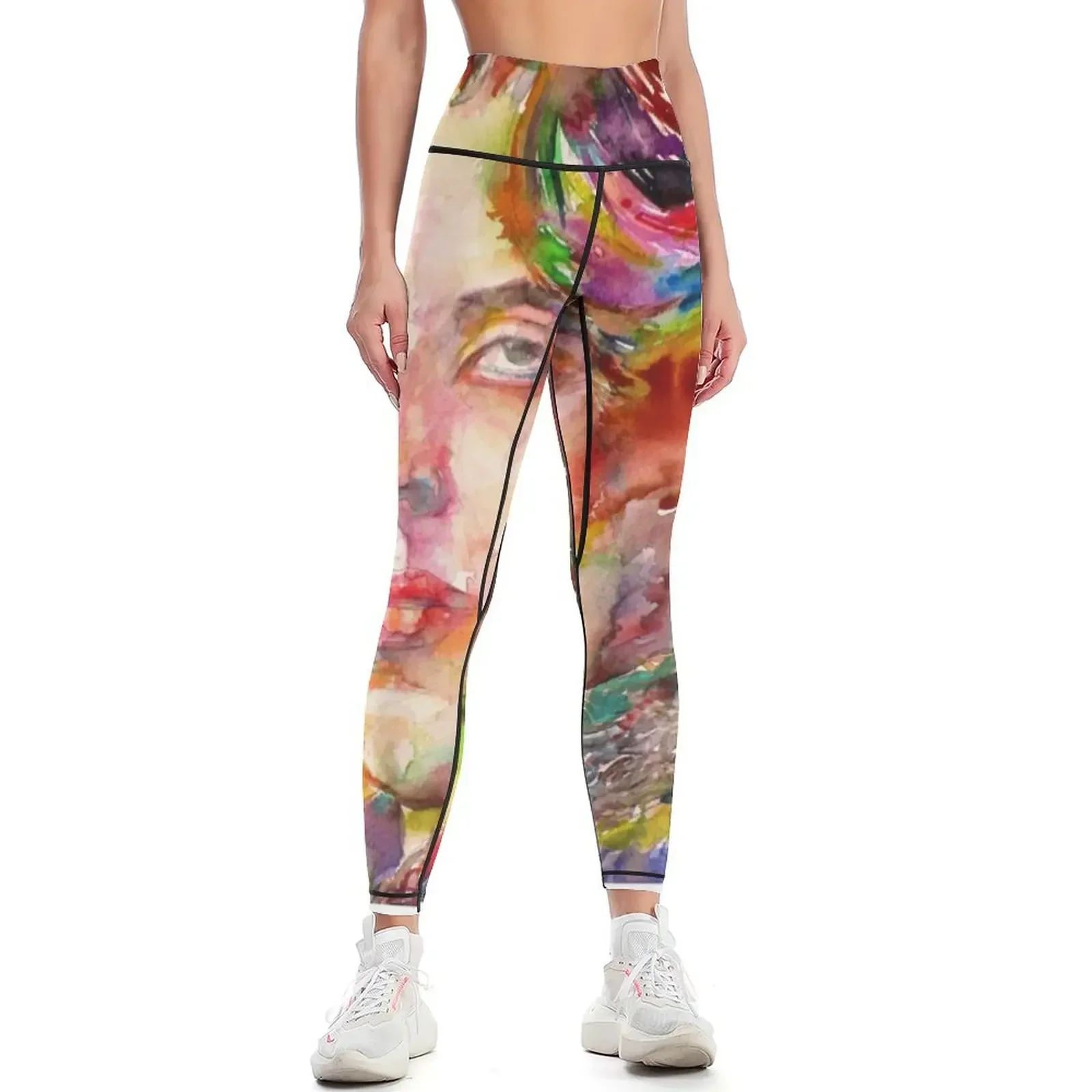 

OSCAR WILDE - watercolor portrait.26 Leggings Women's pants Fitness woman harem pants gym wear Womens Leggings