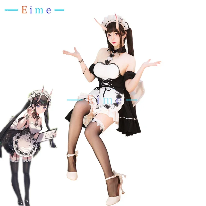 Game Azur Lane Cosplay Costume IJN Noshiro Cosplay Dress Women Sexy Maid Suit Party Outfits Halloween Uniforms Custom Made