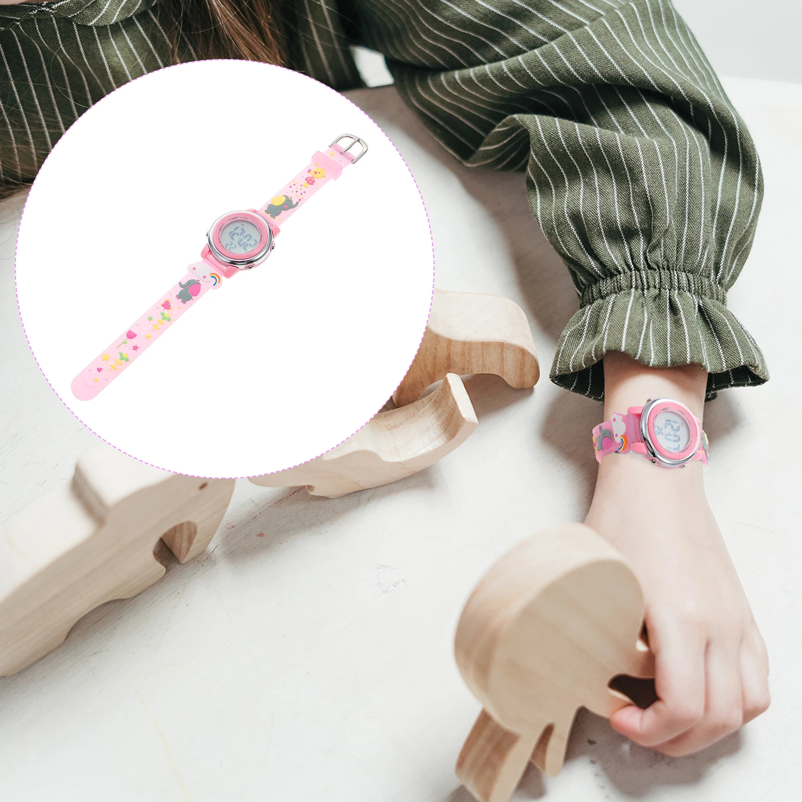 

Cartoon Style Kids Waterproof Electronic Watch Time Teaching Gift for Children