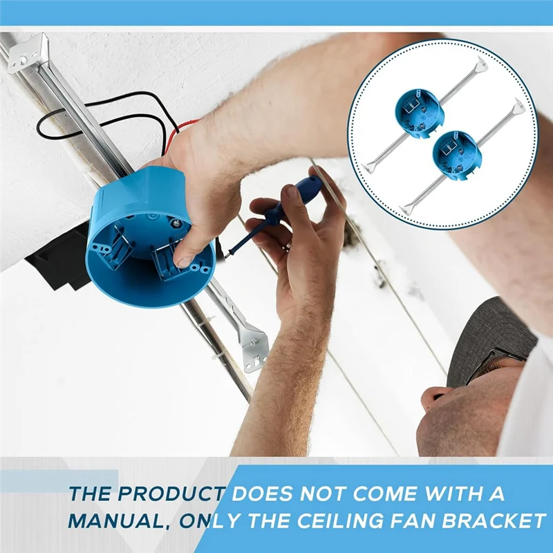 N84R 2 Pcs Ceiling Fan Brace Electrical Box 14.25 To 22.5 Inch Adjustable Electrical Box And Support Bar Fan Bracket
