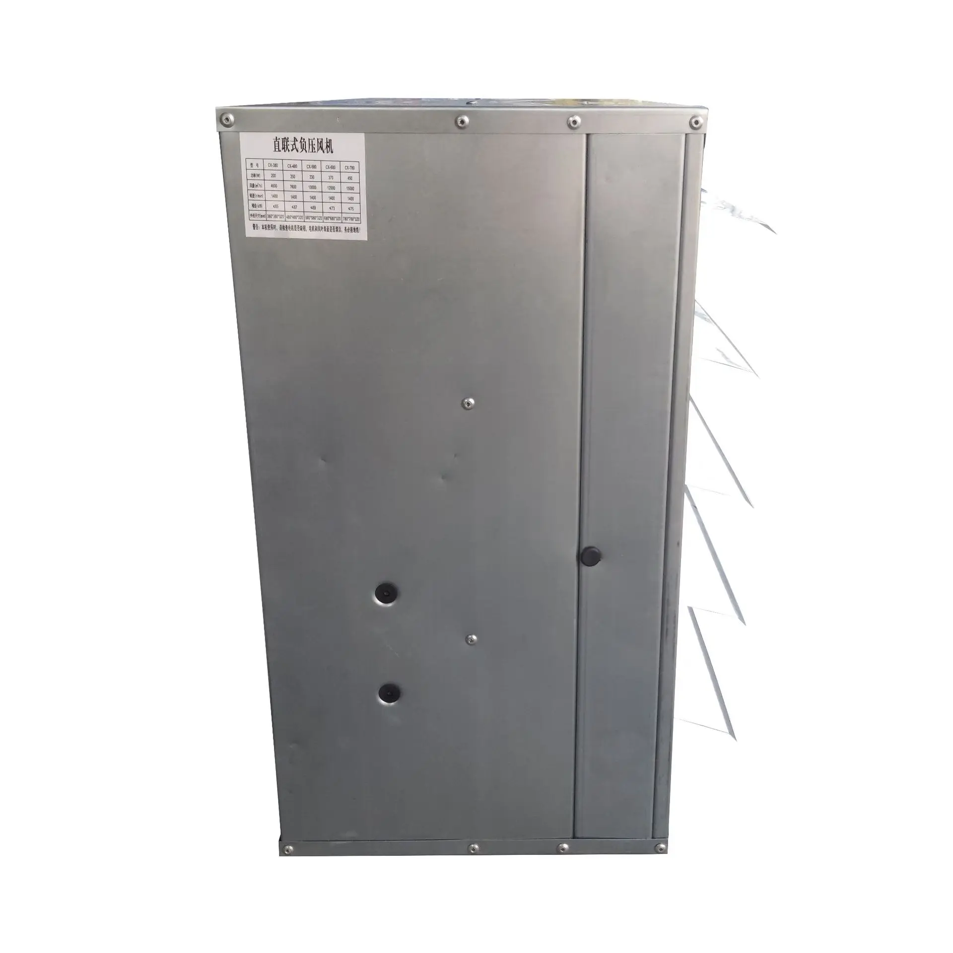 FRP square negative pressure fan for industrial centrifugal low noise smoke exhaust fan 0.37-1.1KW