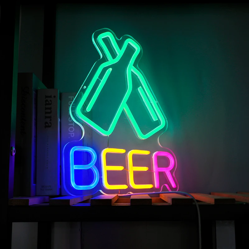 

Beer Drink Led Neon Sign Shop Bar Restaurant Hotel Decorative Light Neon Bedroom Wall Kitchen Personalized Decor Night Light USB