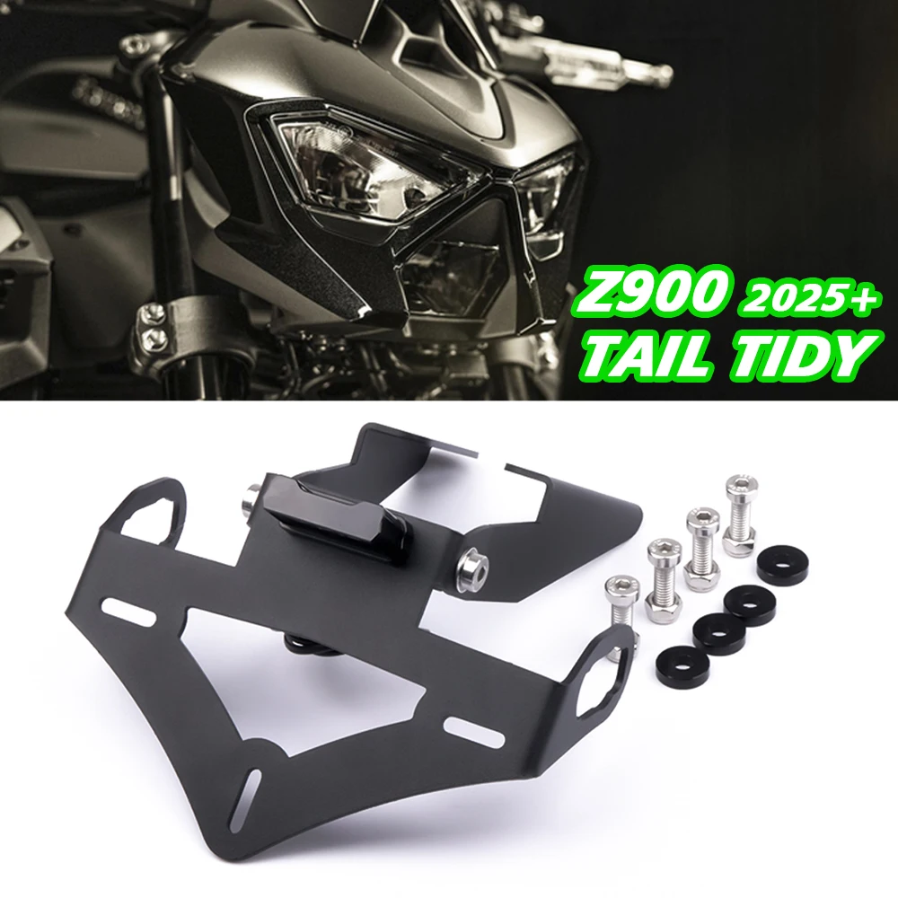 Z900 cauda arrumado caber kawasaki z900/se 2025 2026 suporte da placa de licença arrumado traseiro z900 2025 acessórios z900se