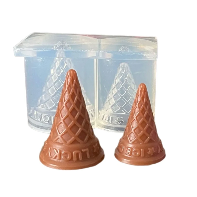 Molde silicone resina epóxi, forma cone sorvete, molde para casa boneca, moldes para brinquedos comida