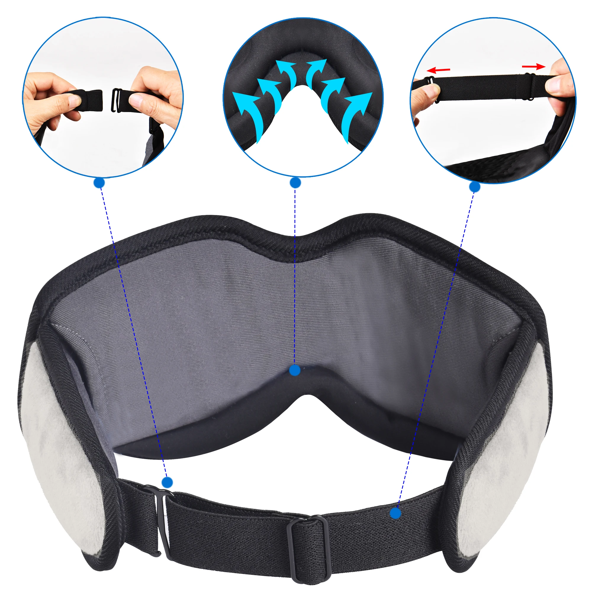 Wireless Sleep Mask With Bluetooth Ice Shreds Bluetooth Sleep Mask For Women Eye Mask With Headphones Bluetooth 5.3 Wireless