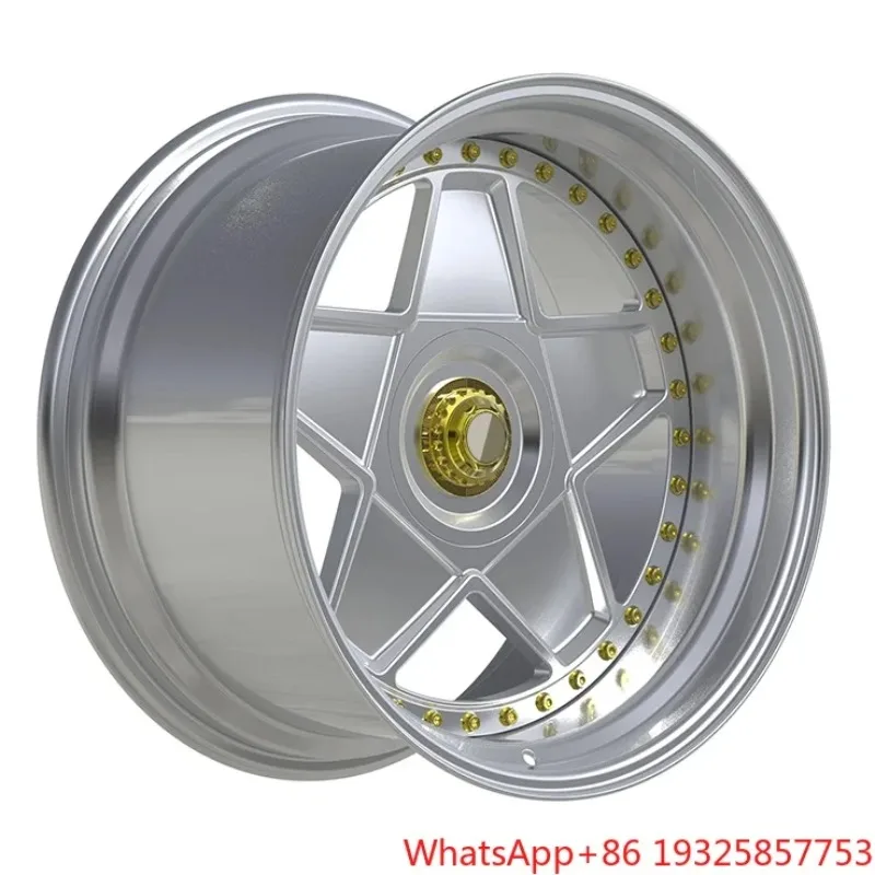 PWC Popular Deep Lip Rims Star Shape Lightweight 2-pieces Forged Alloy Wheel Suitable for Passenger Car Wheels