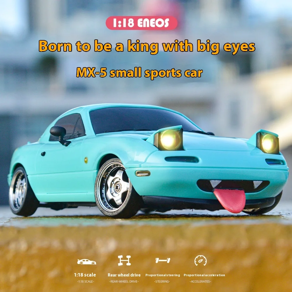 

Landa Ld1804 Rear Wheel Drive Equipped With Gyroscope Full-Scale 1/18 2.4g Mx-5 (Na) Model Flip Over Lamp Drift Rc Car，