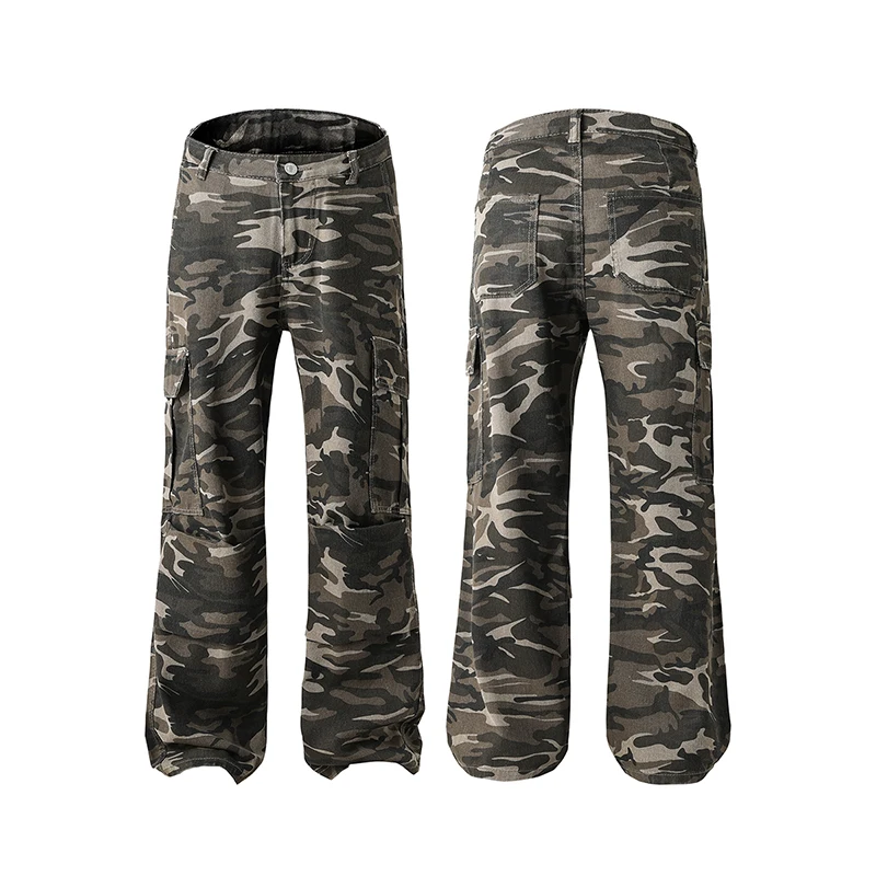 

Autumn and Winter Outdoor Casual Pants Hiking Quality New Multi Pocket Camouflage Work Pants Men's American Trendy Casual Pants
