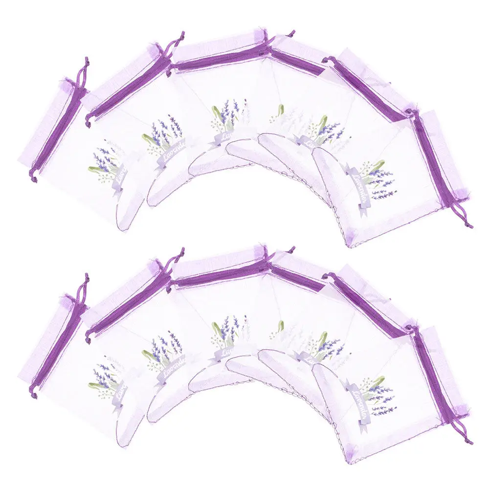 20Pcs Lavender Sachet Bags Small Drawstring Mesh Gauze Organza Pouches for Home Closet Scent Freshener Gauze Bag